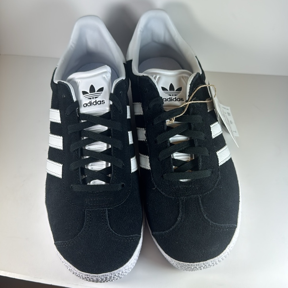 Adidas Gazelle Black and White Sneakers Size 7Y Big Kid Sneakers Shoes - Picture 9 of 12